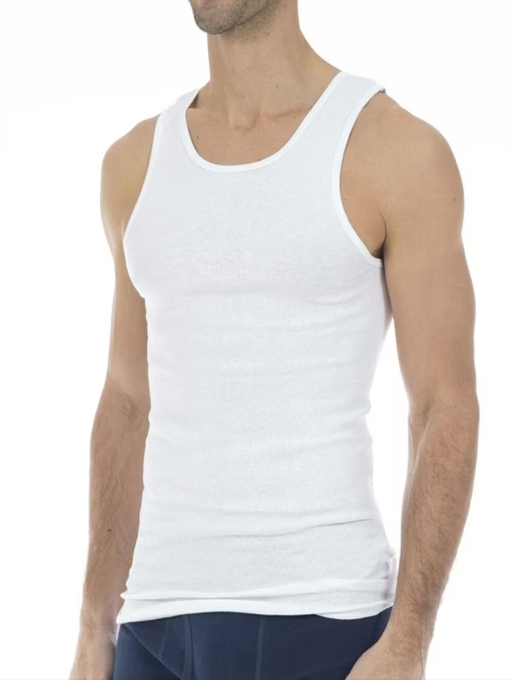 George A-Shirt Ribbed Tanks 6-Pack NIP White Size Small 34-36 Men's New